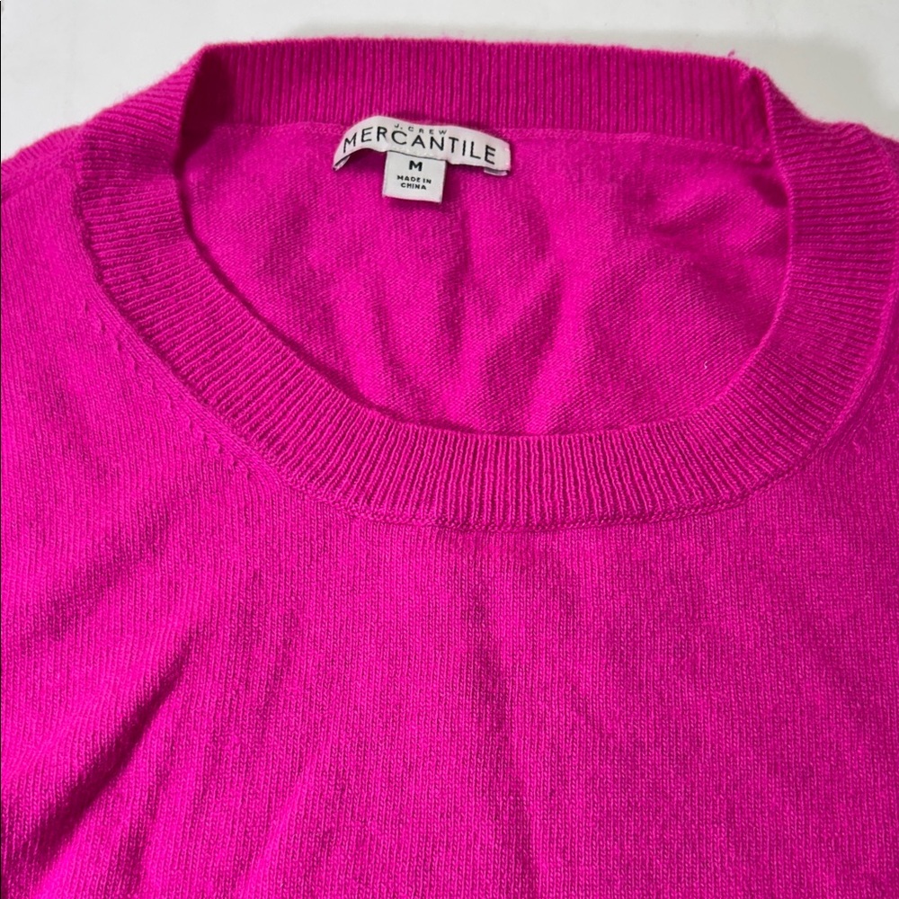 Women's Fuchsia Crew Neck Sweater